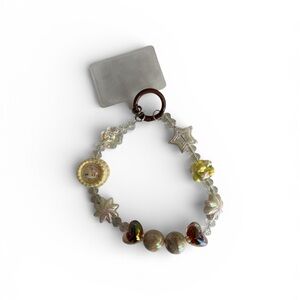 Hello Kitty Star and Heart Beaded Cellphone Charm